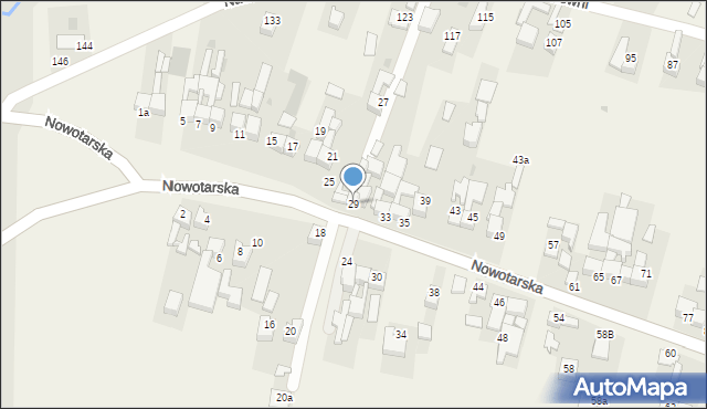 Waksmund, Nowotarska, 29, mapa Waksmund