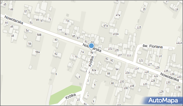 Waksmund, Nowotarska, 78, mapa Waksmund