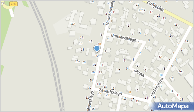 Warka, Nowakowskiego Feliksa, 22, mapa Warka