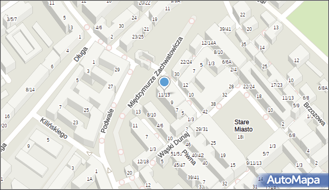 Warszawa, Nowomiejska, 11/13, mapa Warszawy