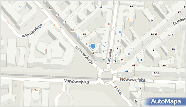 Warszawa, Noakowskiego Stanisława, 4, mapa Warszawy