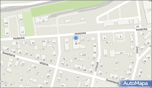 Warszawa, Notecka, 15, mapa Warszawy