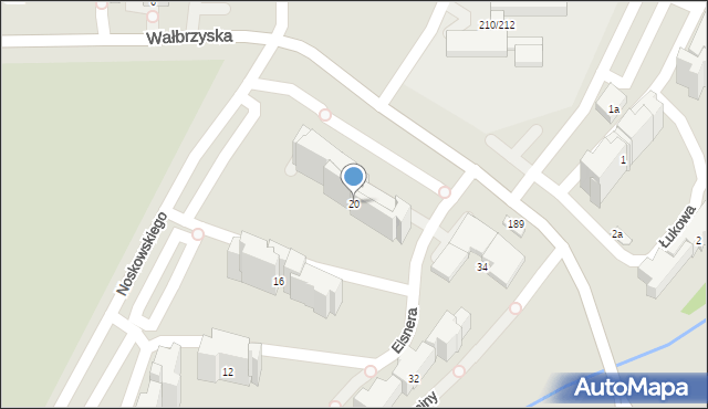 Warszawa, Noskowskiego Zygmunta, 20, mapa Warszawy