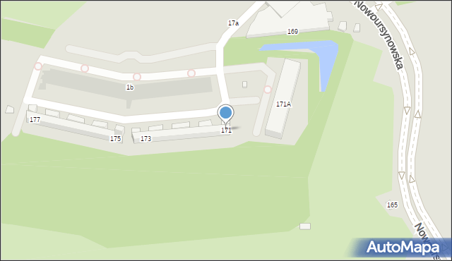 Warszawa, Nowoursynowska, 171, mapa Warszawy