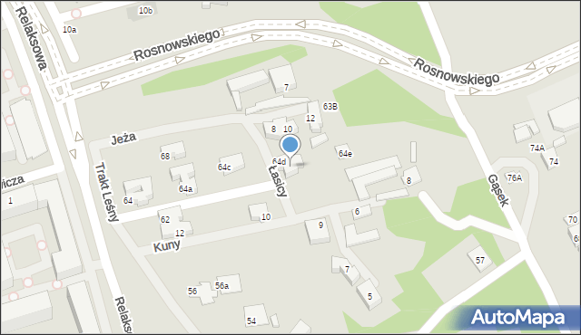 Warszawa, Nowoursynowska, 52, mapa Warszawy