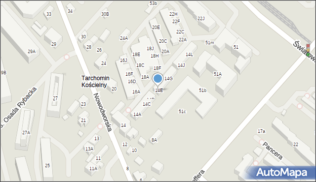 Warszawa, Nowodworska, 14E, mapa Warszawy