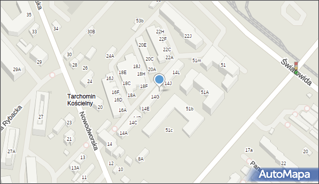 Warszawa, Nowodworska, 14H, mapa Warszawy