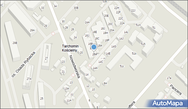 Warszawa, Nowodworska, 16A, mapa Warszawy