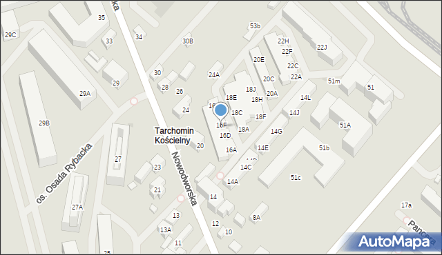 Warszawa, Nowodworska, 16F, mapa Warszawy