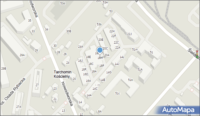 Warszawa, Nowodworska, 18H, mapa Warszawy