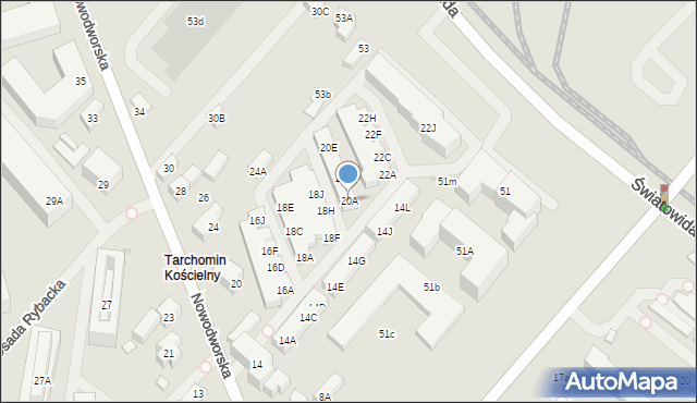 Warszawa, Nowodworska, 20A, mapa Warszawy