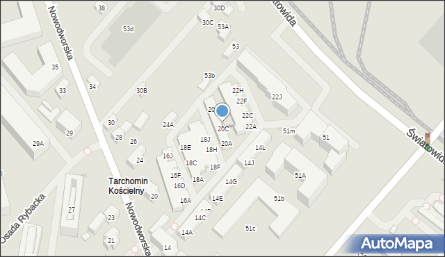 Warszawa, Nowodworska, 20C, mapa Warszawy