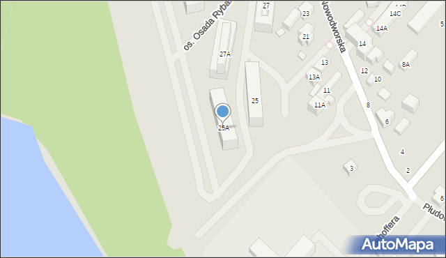 Warszawa, Nowodworska, 25A, mapa Warszawy