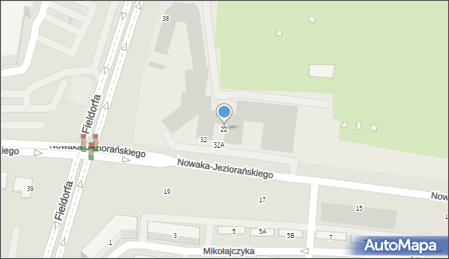 Warszawa, Nowaka-Jeziorańskiego Jana, 22, mapa Warszawy