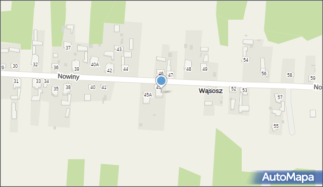 Wąsosz, Nowiny, 45B, mapa Wąsosz