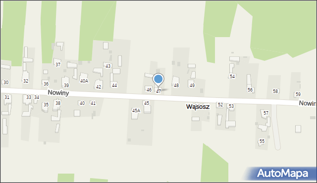 Wąsosz, Nowiny, 47, mapa Wąsosz