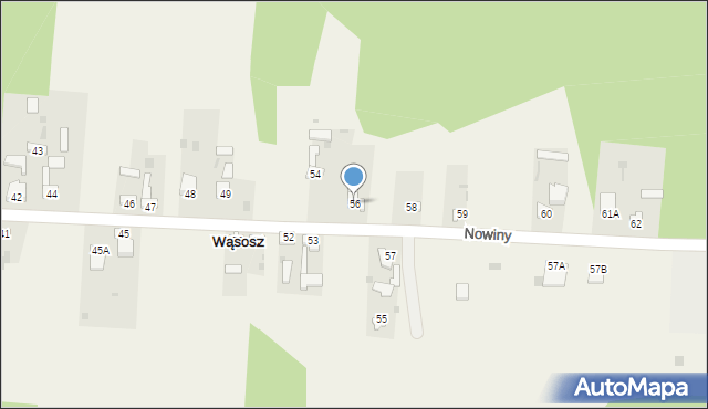 Wąsosz, Nowiny, 56, mapa Wąsosz