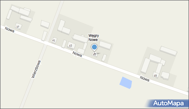 Węgry, Nowa, 45, mapa Węgry