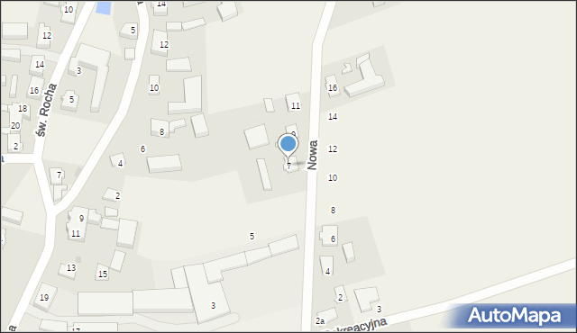 Werblinia, Nowa, 7, mapa Werblinia