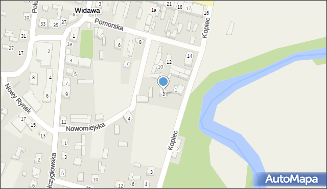 Widawa, Nowomiejska, 2, mapa Widawa