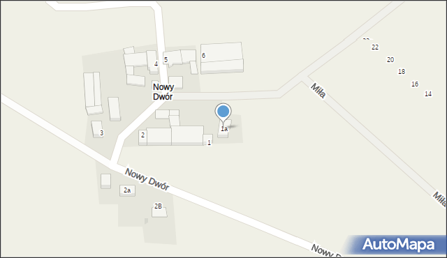 Większyce, Nowy Dwór, 1a, mapa Większyce