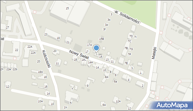 Wieliczka, Nowy Świat, 15A, mapa Wieliczka
