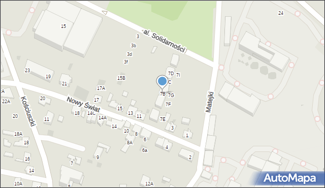 Wieliczka, Nowy Świat, 7B, mapa Wieliczka