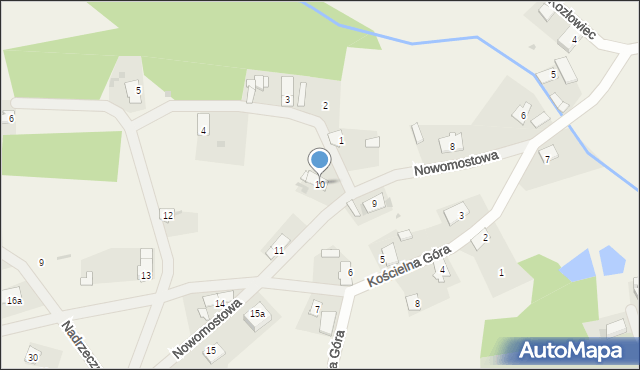 Wielki Komorsk, Nowomostowa, 10, mapa Wielki Komorsk