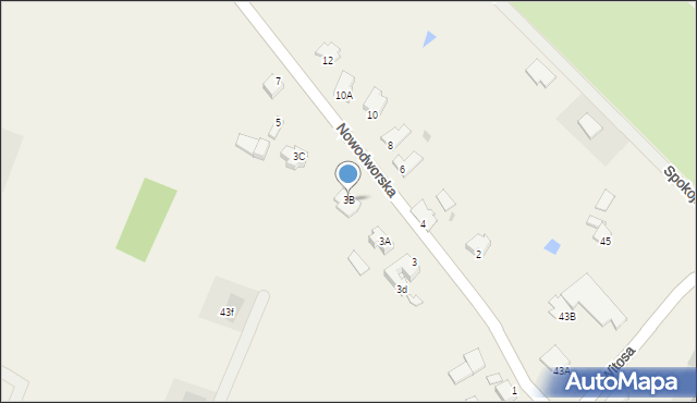 Witunia, Nowodworska, 3B, mapa Witunia