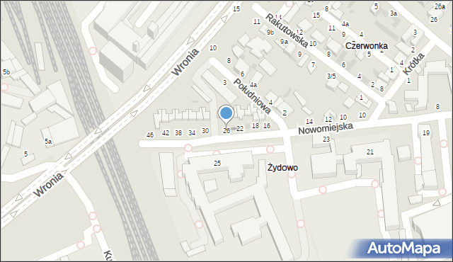 Włocławek, Nowomiejska, 26, mapa Włocławka