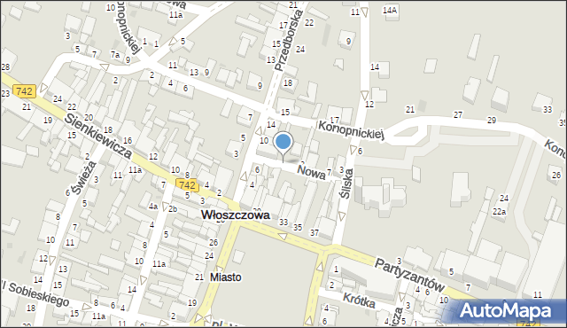 Włoszczowa, Nowa, 2, mapa Włoszczowa