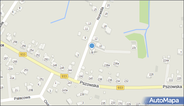 Wodzisław Śląski, Norwida Cypriana Kamila, 8, mapa Wodzisławia Śląskiego