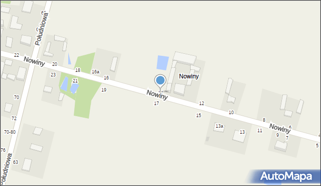 Wola Rakowa, Nowiny, 14, mapa Wola Rakowa