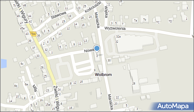 Wolbrom, Nowa, 2, mapa Wolbrom