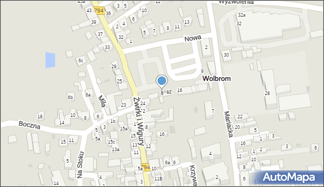 Wolbrom, Nowa, 8, mapa Wolbrom