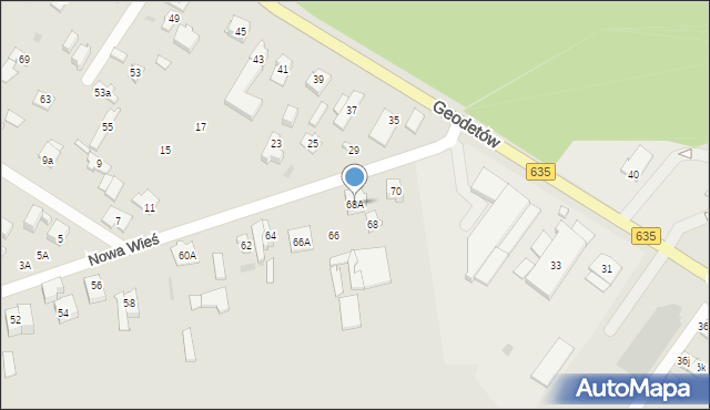 Wołomin, Nowa Wieś, 68A, mapa Wołomin