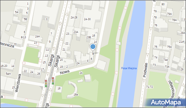 Wrocław, Nowa, 8, mapa Wrocławia