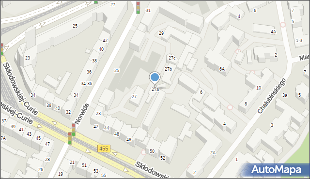 Wrocław, Norwida Cypriana Kamila, 27a, mapa Wrocławia