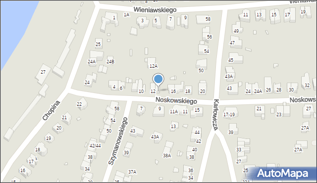 Wrocław, Noskowskiego Zygmunta, 14, mapa Wrocławia