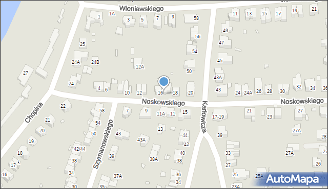 Wrocław, Noskowskiego Zygmunta, 18A, mapa Wrocławia