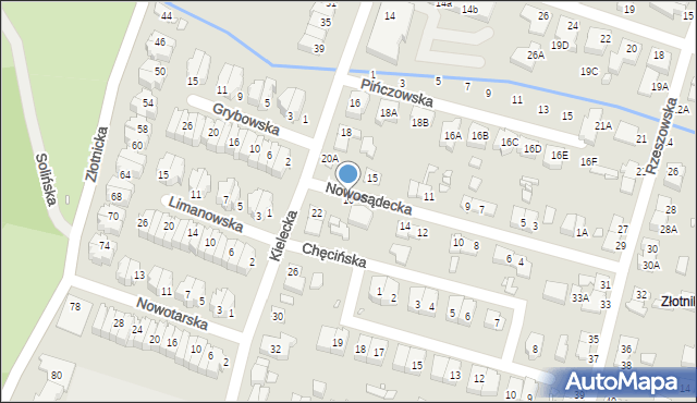 Wrocław, Nowosądecka, 16, mapa Wrocławia