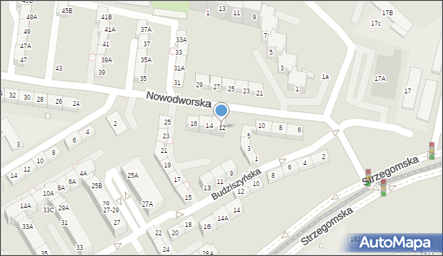 Wrocław, Nowodworska, 12, mapa Wrocławia