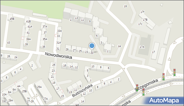 Wrocław, Nowodworska, 21, mapa Wrocławia