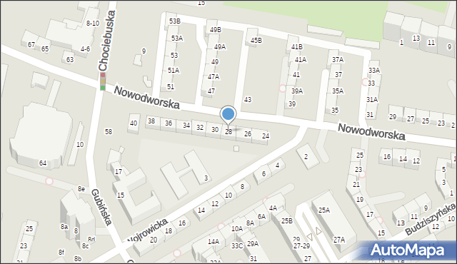 Wrocław, Nowodworska, 28, mapa Wrocławia