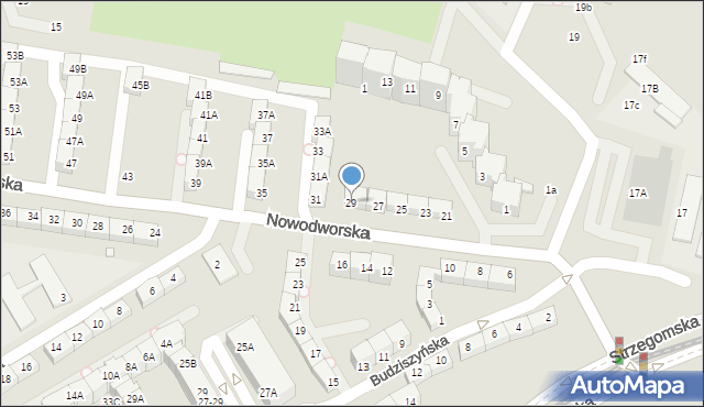 Wrocław, Nowodworska, 29, mapa Wrocławia