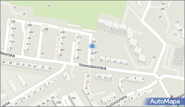 Wrocław, Nowodworska, 31A, mapa Wrocławia