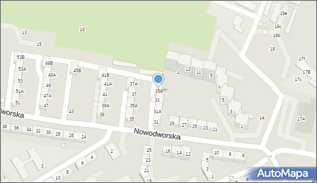 Wrocław, Nowodworska, 33A, mapa Wrocławia