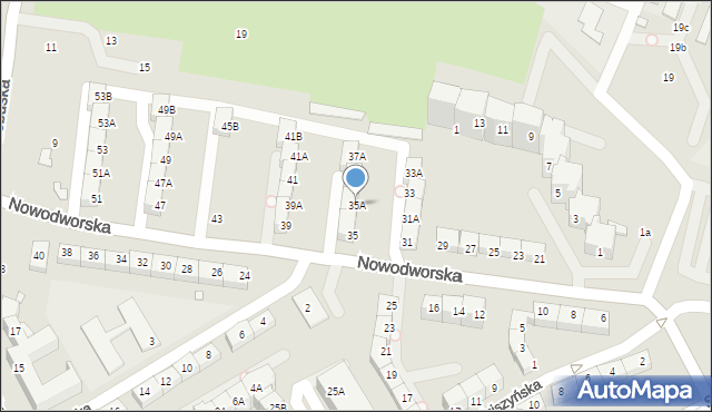 Wrocław, Nowodworska, 35A, mapa Wrocławia