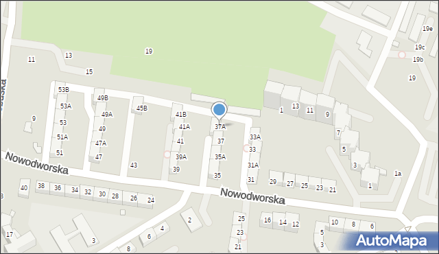 Wrocław, Nowodworska, 37A, mapa Wrocławia