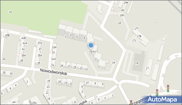 Wrocław, Nowodworska, 5, mapa Wrocławia